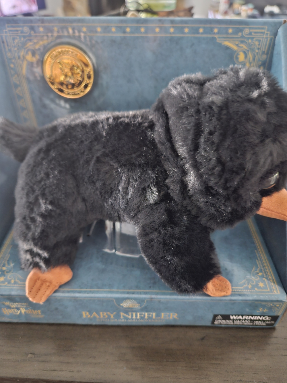 Harry Potter Baby Niffler Plush - Black with Brown Paws